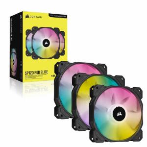 コルセア　CORSAIR　ケースファンｘ3［120mm / 1500RPM］ SP120 RGB ELITE Triple Fan Kit　CO-9050109-WW