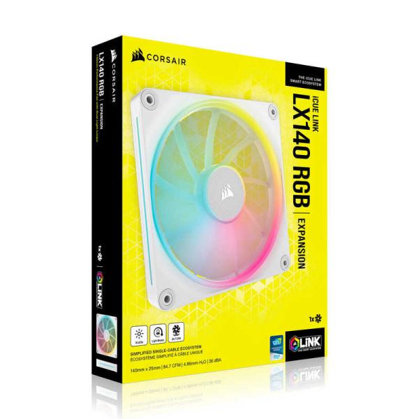 コルセア　CORSAIR　iCUE LINK LX140 RGB WHITE Single Fan ...