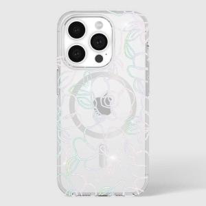 KATESPADE　iPhone 15 Pro Max KSNY Protective Hardshell MagSafe対応 - Modern Floral Glitter Silver　KS052638｜y-kojima