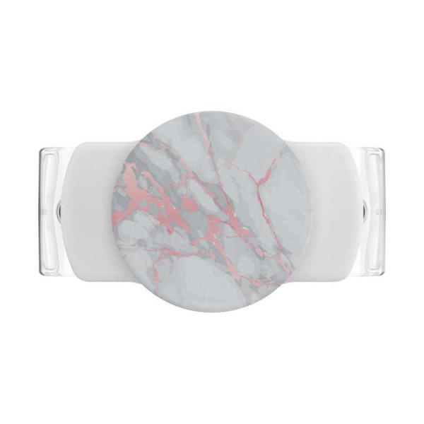 POPSOCKETS　Slide Stretch Rose Gold Lutz Marble Whi...