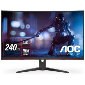 AOC ゲーミングモニター 31.5型/ フルHD/ ワイド/ 曲面型/ ブラック&amp;レッド C32G2ZE11