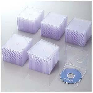 エレコム　ＥＬＥＣＯＭ　ＣＤ／ＤＶＤ／Ｂｌｕ−ｒａｙ対応収納スリムケース　（１枚収納×１００セット・クリア）　ＣＣＤ‐ＪＳＣＳ１００ＣＲ