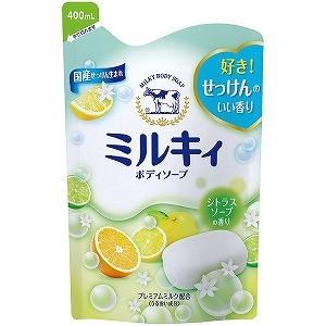 牛乳石鹸 「ミルキィ」ボディソープ　シトラスソープの香り　つめかえ用　４００ｍｌ ミルキィＢＳＭ（４００