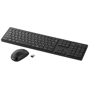 バッファロー ワイヤレスキーボード［２．４ＧＨｚ・ＵＳＢ］＆静音マウス（ブラック） ＢＳＫＢＷ１００ＳＢＫ