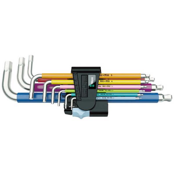 WERA社　Wera 3950SPKL/9 ステンレス マルチカラーヘックスキーセット　22669