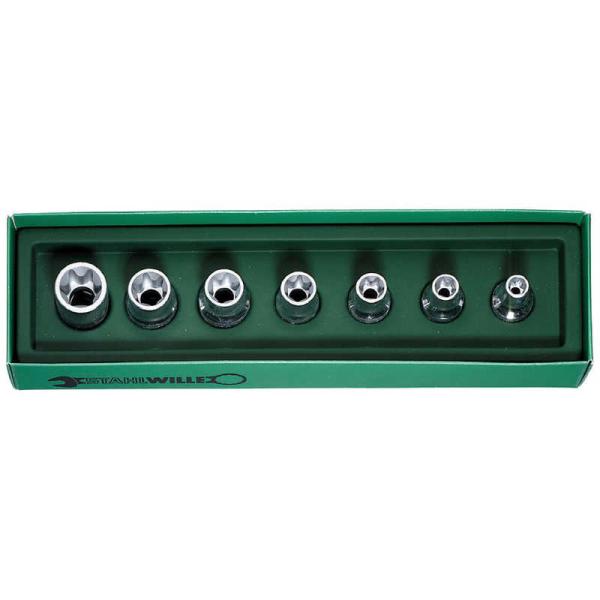 STAHLWILLE　7点組 1/2SQ ヘクスローブソケットレンチセット　50TX/7