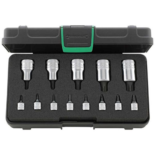 STAHLWILLE　13点組 1/4＋1/2SQヘクスローブソケットセット ケース付　54TX/4...