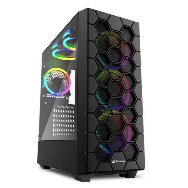 SHARKOON　PCケース［ATX /Micro ATX /Mini-ITX］RGB HEX ブラ...