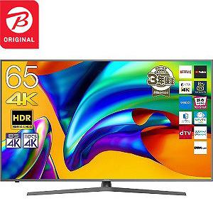 ハイセンス　６５Ｖ型４Ｋ対応液晶テレビ［４Ｋチューナー内蔵／ＹｏｕＴｕｂｅ対応］　６５Ｅ６１００　シルバー（標準設置無料）