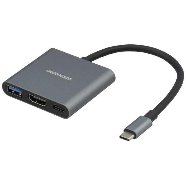 グリーンハウス　USB3.2 Gen1 ドッキングステーション 3in1 ブラック ［USB Pow...