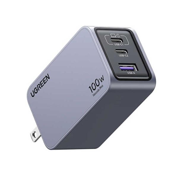 UGREEN　Nexode Pro 急速充電器 100W GaN 2C1A 3ポート USB-C t...