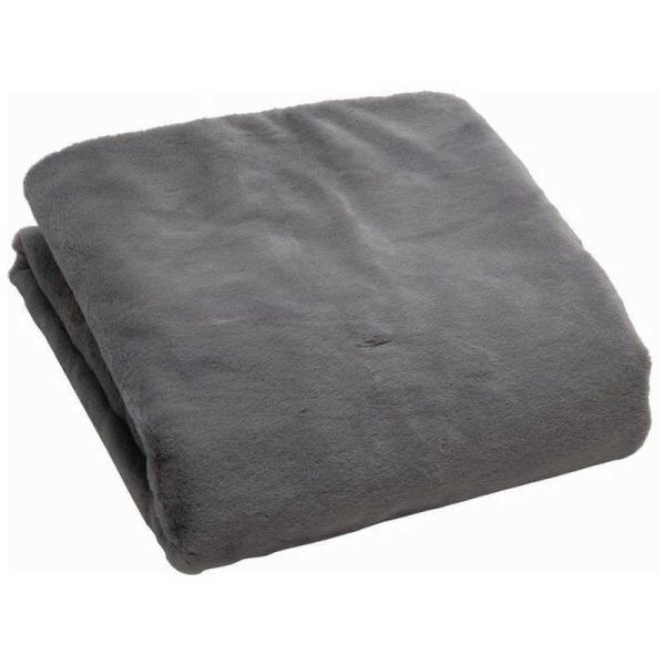 広電　電気毛布 敷き シングル 188×130cm ラビットファー 洗える スライド温度調節 ダニ退...