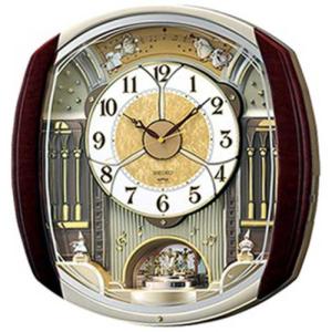 RHYTHM（時計） 電波 からくり 掛 時計 スモールワールド