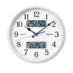 RHYTHM リズム クロック 電波掛け時計 温湿度表示付 プログラム