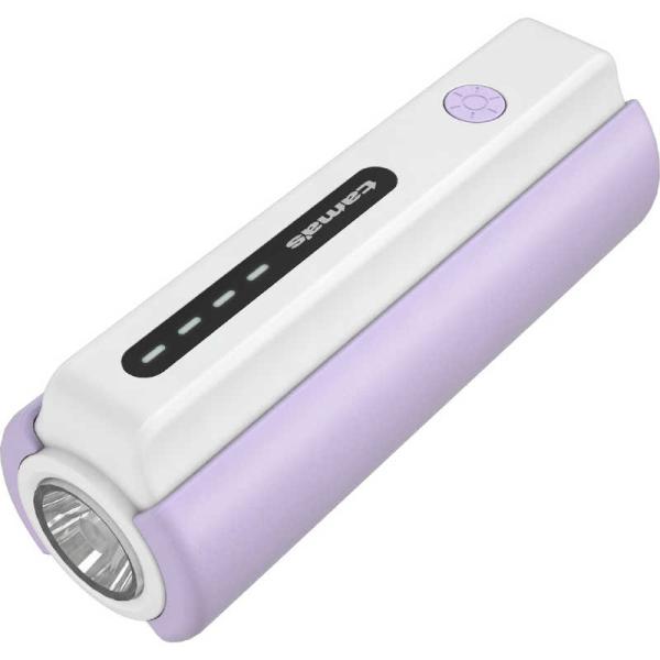 多摩電子工業　LEDライト付きモバイルバッテリー 5000mAh バイオレット　TL98CV