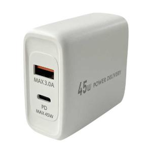 オズマ Power Delivery搭載ACUSB充電器 45W  ホワイト    ACUC45PDWH