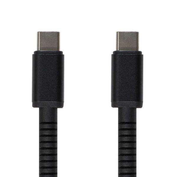 オズマ　超ロングブッシュで断線に強いタフケーブル 1m ブラック   ［1m USB Power D...