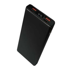 オズマ　PD20W出力10000mAhモバイルバッテリー アルミデザイン ブラック ［USB Power Delivery対応 /3ポート］　LU2C2MP100A-CCBK