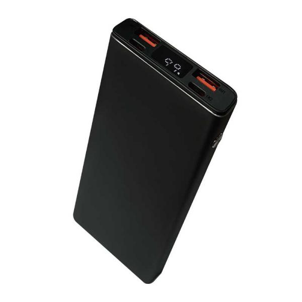 オズマ　PD20W出力10000mAhモバイルバッテリー アルミデザイン ブラック ［USB Pow...