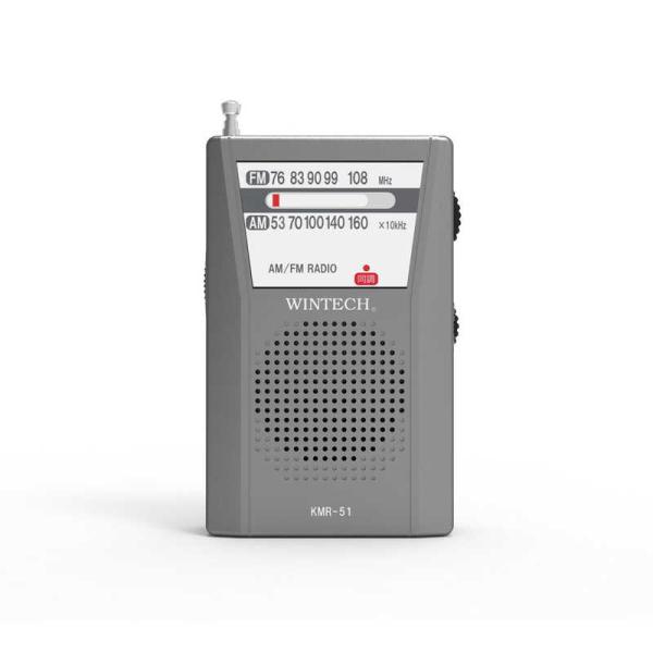 WINTECH　ポータブルラジオ WINTECH ［ワイドFM対応 /AM/FM］　KMR-51