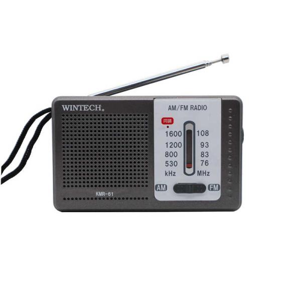 WINTECH　ポータブルラジオ WINTECH ［ワイドFM対応 /AM/FM］　KMR-61