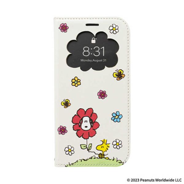 HAMEE　iPhone 15専用 PEANUTS/ピーナッツ CERTA フリップ窓付きダイアリー...