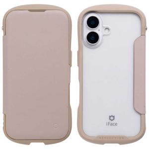 HAMEE　［iPhone 16専用］iFace Reflection ダイアリー ポリカーボネート クリアケース iFace ベージュ　41-980309