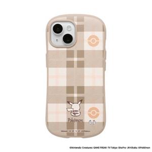 HAMEE　iPhone 15専用 ポケットモンスター/ポケモン iFace First Classケース iFace チェック/ベージュ　41-984178