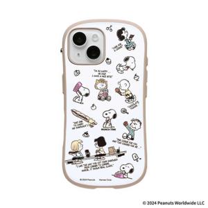 HAMEE　［iPhone 15/14/13専用］PEANUTS/ピーナッツ iFace First Class Cafe MagSynqケース MUNCH/TIME/総柄　41-986646