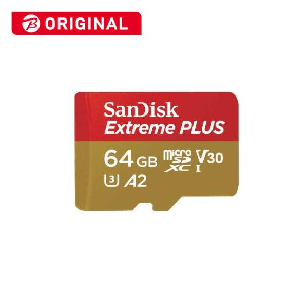 サンディスク　SanDisk Extreme PLUS microSDXC UHS-Iカード 64G...