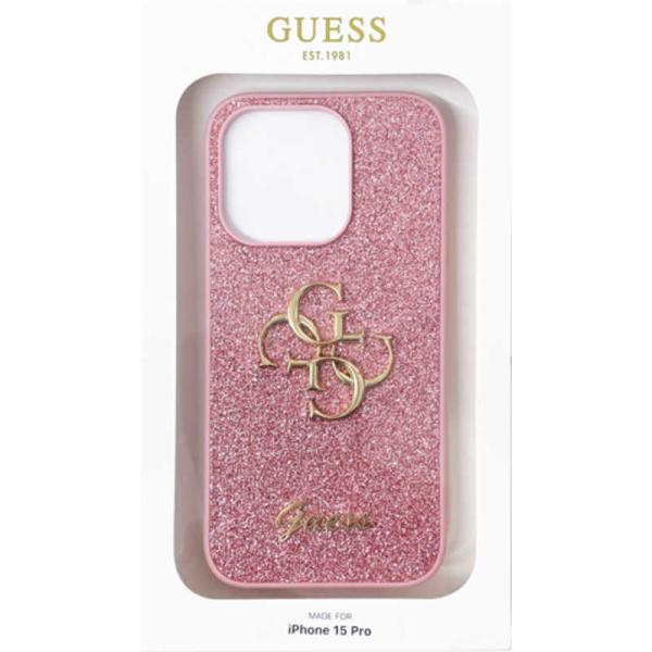 エアージェイ　GUESS(ゲス) iPhone15 Pro用 グリッター 背面ケース　GUHCP15...