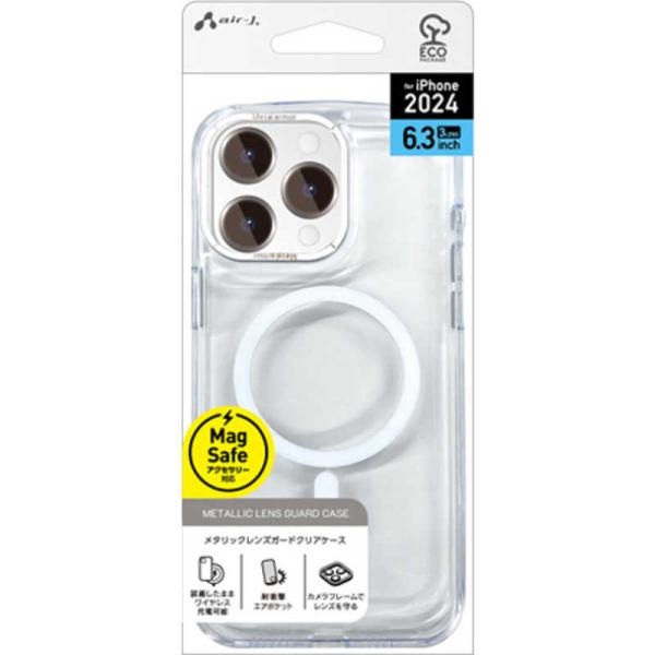 エアージェイ　iPhone 16 Pro(6.3インチ) Magsafe対応ラウンドフォルムクリアケ...