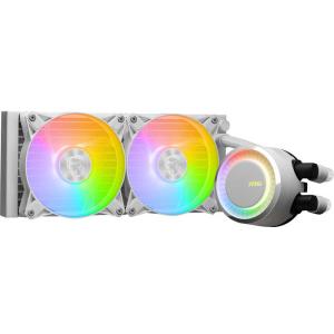 MSI　水冷CPUクーラー 120mmファンx2 ［LGALGA1700/1200/1156/1155/1151/1150・AM5/AM4］ MAG CORELIQUID E240 WHITE ホワイト　