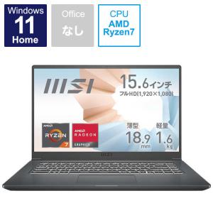 MSI ノートパソコン カーボングレイ 15.6型 AMD Ryzen 7 メモリ 16GB MODERN15A5M259JP