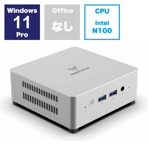 MINISFORUM　デスクトップパソコン［モニター無し /N100 /メモリ：16GB /SSD：...