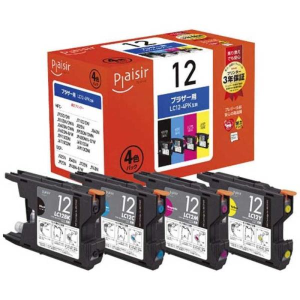 プレジール　LC12-4PK 対応インクカートリッジ　PLE-BR124P