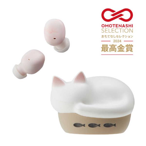 ラディウス　完全ワイヤレスイヤホン NEKO 猫 シロ [ ワイヤレス ( 左右分離 ) / Blu...