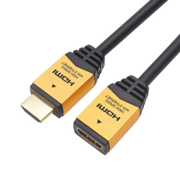 ホーリック　HDMI変換・延長プラグ ゴールド [3m /HDMI⇔HDMI /スタンダードタイプ ...