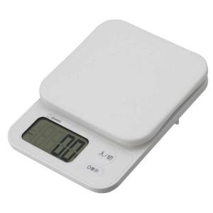 ドリテック　大画面デジタルスケール[最大表示2.0kg/表示単位0.1g] ブランジェ ホワイト　KS-729WT