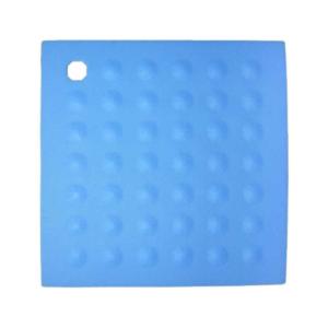 ユーロキッチン　シリコンホットパッド 鍋つかみ 鍋敷き ビンオープナー 四角 ブルー 17.5×17.5×0.5cm　EURSHPSBL