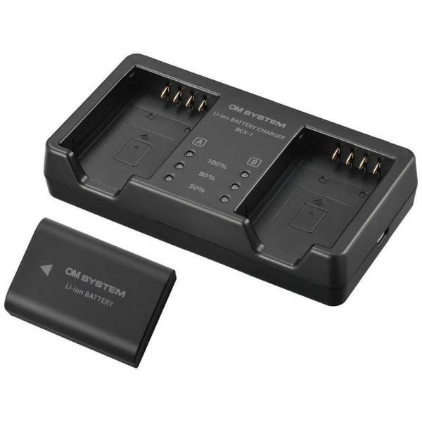 OMSYSTEM　リチウムイオン充電池 充電器セット　SBCX-1