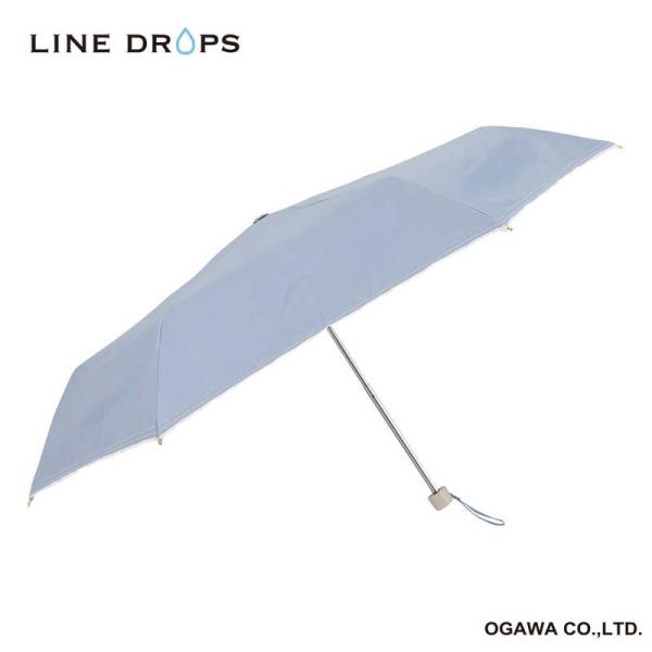 小川　折りたたみ傘 グログランリボン×ステッチ LINEDROPS ［晴雨兼用傘 / レディース /...