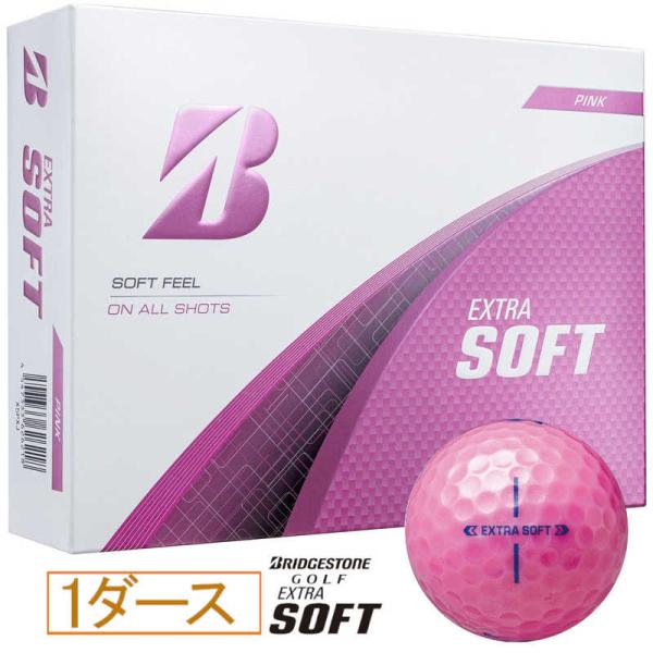ブリヂストン　ゴルフボール EXTRA SOFT エクストラ ソフト ［12球(1ダース)］ ピンク...