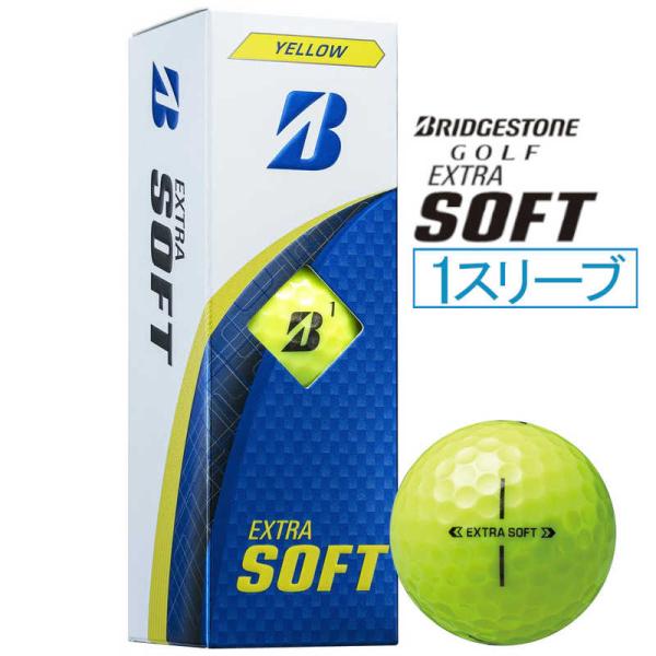 ブリヂストン　ゴルフボール EXTRA SOFT エクストラ ソフト ［3球(1スリーブ)］ イエロ...