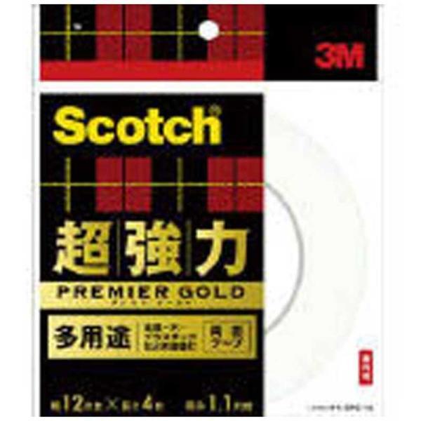 3Mジャパン　3M スコッチ 超強力両面テーププレミアゴールド多用途 12mmX4m　SPG12_