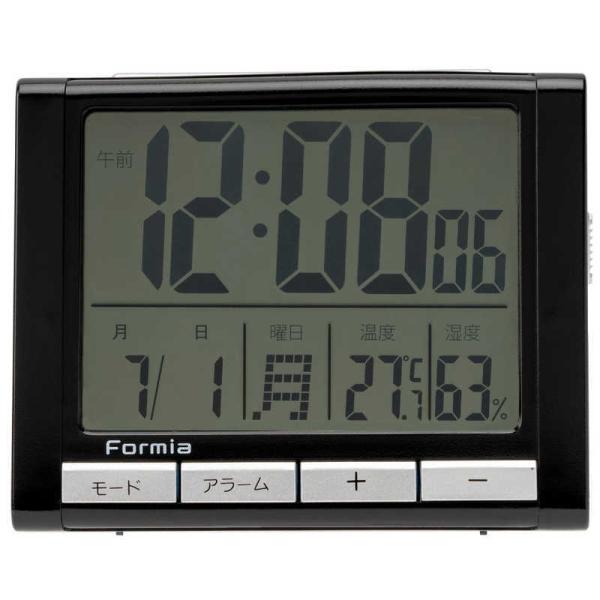 保土ヶ谷電子販売　デジタル目覚まし時計　フォルミア　ＦＯＲＭＩＡ（フォルミア）　ブラック　HT-01...