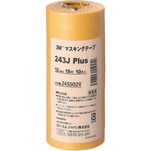 3Mジャパン　3M マスキングテープ 243J Plus 12mmX18m 10巻入り　243J12_｜y-kojima