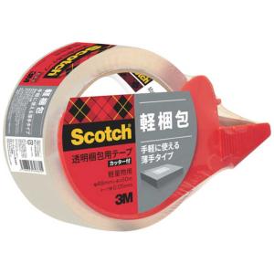 3Mジャパン　3M 透明梱包用テープ カッター付 48mmX50m 軽量物用　309DSN_｜コジマYahoo!店