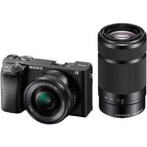 ソニー　SONY　α6400 ミラーレス一眼カメラ ダブルズームレンズキット　α6400 ダブルズームレンズキット ILCE-6400Y ブラック｜y-kojima