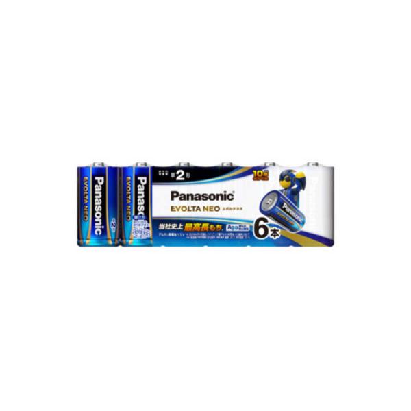 パナソニック　Panasonic　単2電池 EVOLTANEO(エボルタネオ)  6本  アルカリ ...